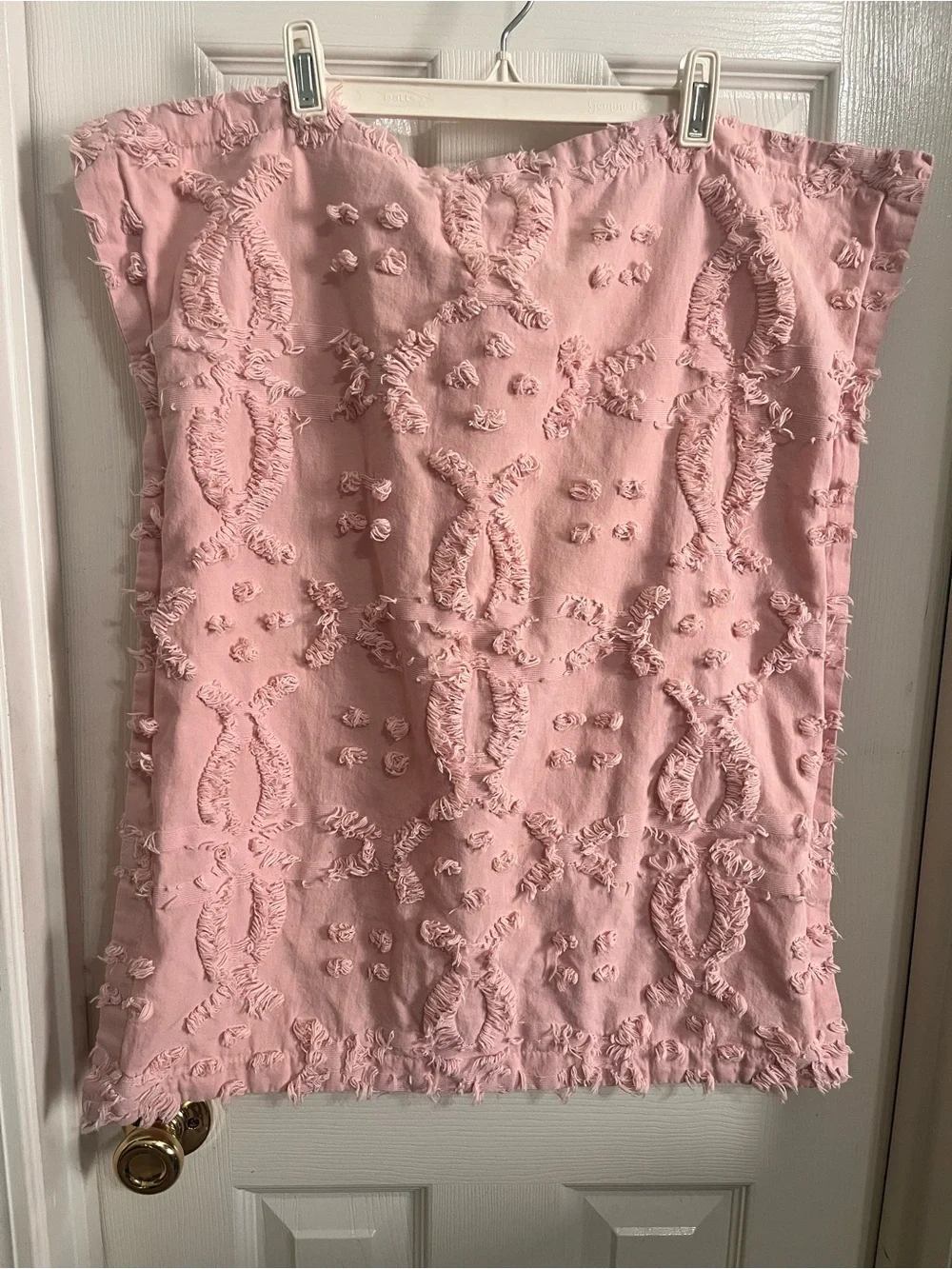 Threshold Blush Pink Chenille Duvet Cover Set Full/Queen 100% Cotton!